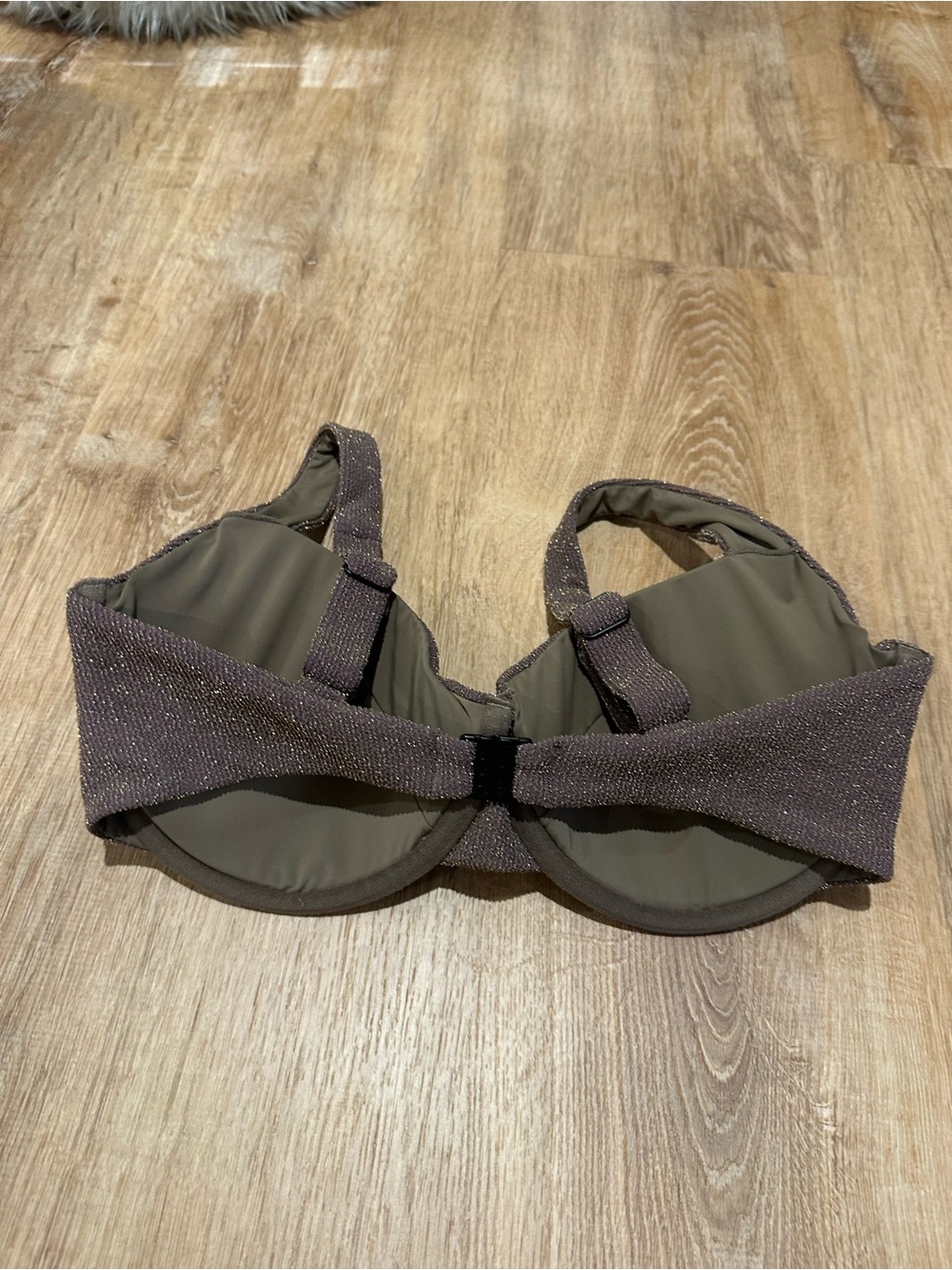 Vetchy Laguna Gold Brown Shimmer Underwire Bikini Top only MDD - Picture 3 of 5